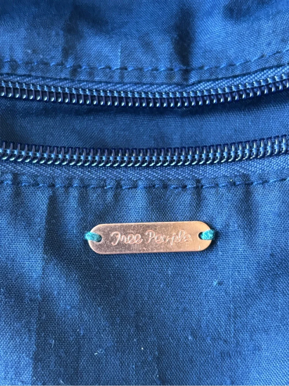 Free People Navy Studded Suede like Backpack